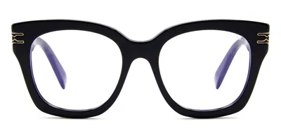 Bvlgari Bv50008i 001 Blu-light Block Occhiali Da Vista Neri Per Donna (solo Montatura) In Black