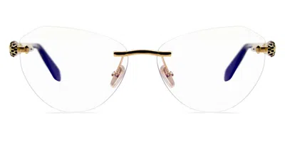 Bvlgari Bv50042u 028 Blu-light Block Occhiali Da Vista Rosa Per Donna (solo Montatura) In Gold