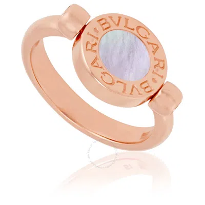 Bvlgari 18k Pink Gold And Mother Of Pearl Onyx Flip Ring