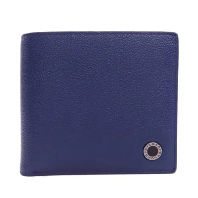Pre-owned Bvlgari Blue Leather Wallet (bi-fold) ()