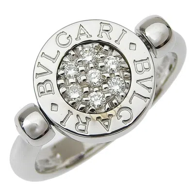 Pre-owned Bvlgari Flip Ring 18k White Gold With Diamonds And Onyx Silver White_gold Ring Jewel