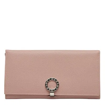 Pre-owned Bvlgari Pink Leather Coin Purse/coin Case ()