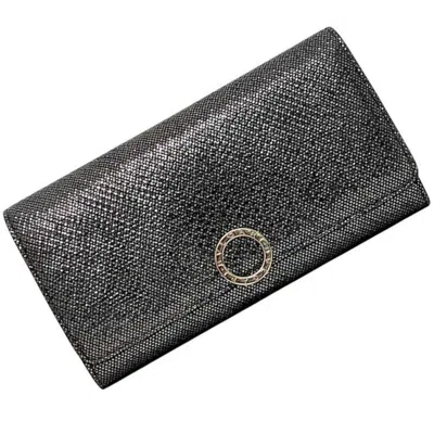 Pre-owned Bvlgari Silver Leather Long Wallet (bi-fold) ()