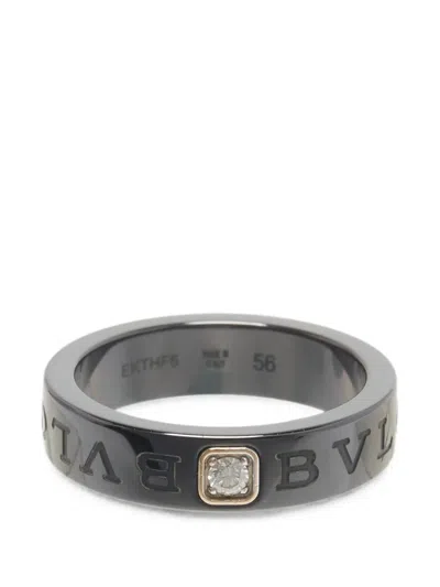 Pre-owned Bvlgari Diamond Ring In Black