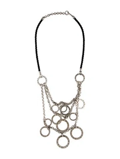 Pre-owned Bvlgari Multi Layered Necklace, 26.5" In Black