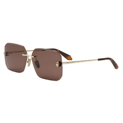 Bvlgari Serpenti Forever Square Sunglasses In Gold Brown