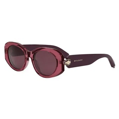 Bvlgari Serpenti Oval Sunglasses In Shiny Violet Violet