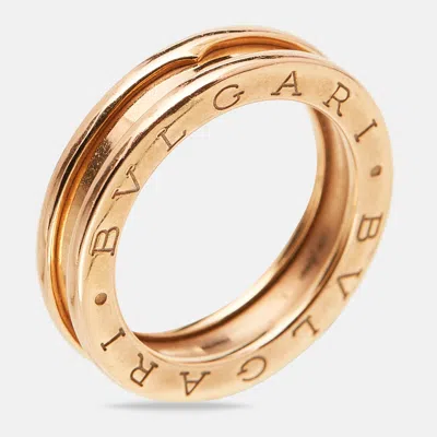 Pre-owned Bvlgari B.zero1 1-band 18k Rose Gold Ring Size 51