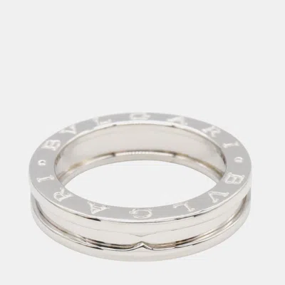 Pre-owned Bvlgari B.zero1 1-band 18k White Gold Ring Eu 53