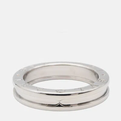 Pre-owned Bvlgari B.zero1 1-band 18k White Gold Ring Eu 58