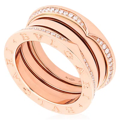 Bvlgari B.zero1 18 Kt Rose Gold Three-band Ring
