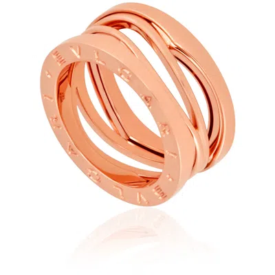 Bvlgari B.zero1 18k Pink Gold 3-band Ring In ["pink","gold Tone"]