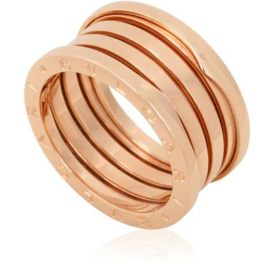 Bvlgari B.zero1 18k Pink Gold 4-band Ring In Pink/gold Tone