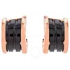 Bvlgari B.zero1 18k Rose Gold And Black Ceramic Earrings 347405