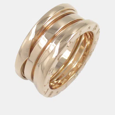 Pre-owned Bvlgari B.zero1 18k Rose Gold Band Ring Eu 51