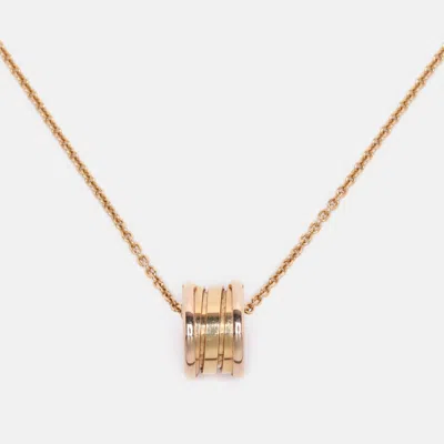 Pre-owned Bvlgari B.zero1 18k Rose Gold Pendant Necklace