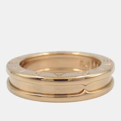 Pre-owned Bvlgari B.zero1 18k Rose Gold Ring Eu 67