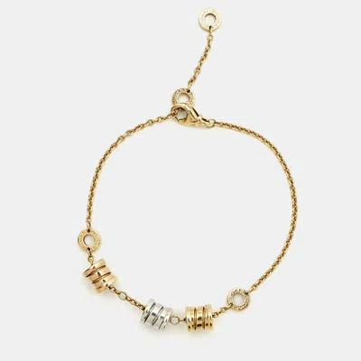 Pre-owned Bvlgari B.zero1 18k Three Tone Gold Bracelet