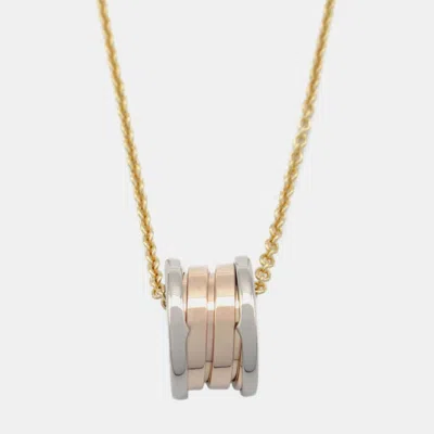 Pre-owned Bvlgari B.zero1 18k White And Rose Gold Pendant Necklace
