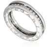 Bvlgari White Gold B. Zero1 Three-band Ring In White/gold Tone