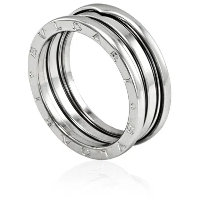 Bvlgari B.zero1 18k White Gold 3-band Ring In Silver