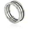 Bvlgari B.zero1 18k White Gold 3-band Ring In White/gold Tone