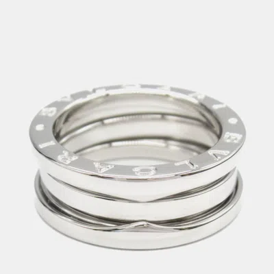 Pre-owned Bvlgari B.zero1 18k White Gold Band Ring Eu 50