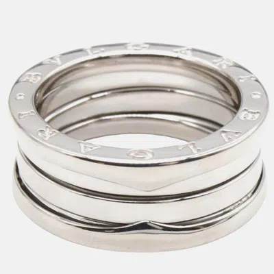 Pre-owned Bvlgari B.zero1 18k White Gold Band Ring Eu 51