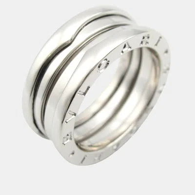Pre-owned Bvlgari B.zero1 18k White Gold Band Ring Eu 52