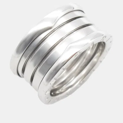 Pre-owned Bvlgari B.zero1 18k White Gold Band Ring Eu 53