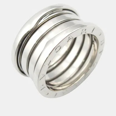Pre-owned Bvlgari B.zero1 18k White Gold Band Ring Eu 53