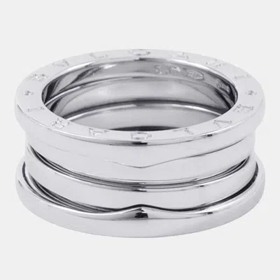 Pre-owned Bvlgari B.zero1 18k White Gold Band Ring Eu 53