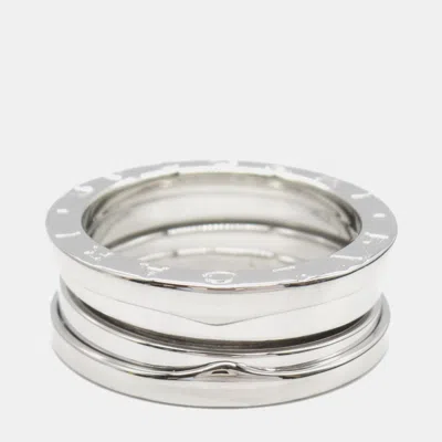 Pre-owned Bvlgari B.zero1 18k White Gold Band Ring Eu 53