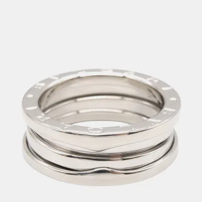Pre-owned Bvlgari B.zero1 18k White Gold Band Ring Eu 54