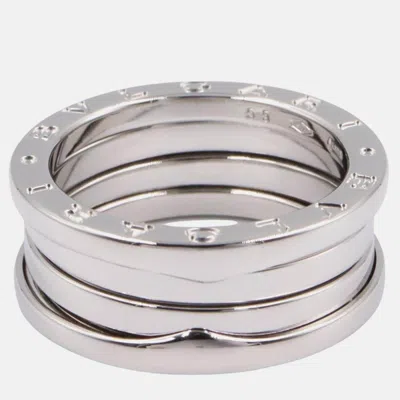 Pre-owned Bvlgari B.zero1 18k White Gold Band Ring Eu 55