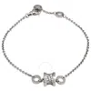 Bvlgari B.zero1 18k White Gold Diamond Pave Bracelet In Metallic