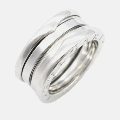 Pre-owned Bvlgari B.zero1 18k White Gold Ring Eu 49