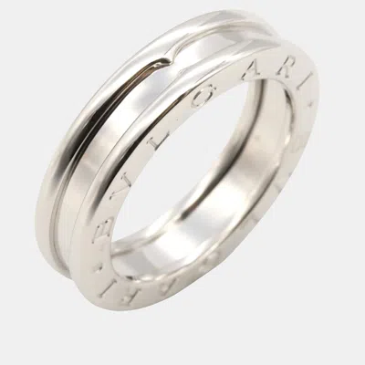 Pre-owned Bvlgari B.zero1 18k White Gold Ring Eu 51