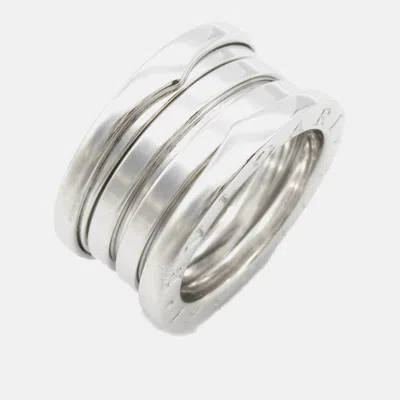 Pre-owned Bvlgari B.zero1 18k White Gold Ring Eu 51