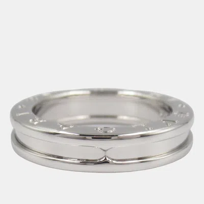 Pre-owned Bvlgari B.zero1 18k White Gold Ring Eu 53