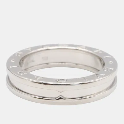 Pre-owned Bvlgari B.zero1 18k White Gold Ring Eu 53