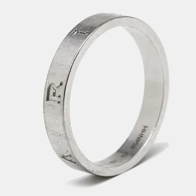 Pre-owned Bvlgari Bzero1 18k White Gold Ring Size 62