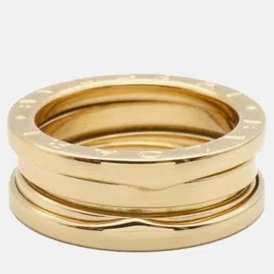 Pre-owned Bvlgari B.zero1 18k Yellow Gold Band Ring Eu 51