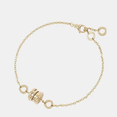 Pre-owned Bvlgari B.zero1 18k Yellow Gold Chain Bracelet