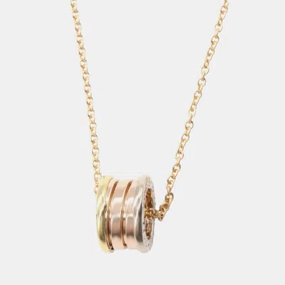 Pre-owned Bvlgari B.zero1 18k Yellow Rose White Gold Necklace