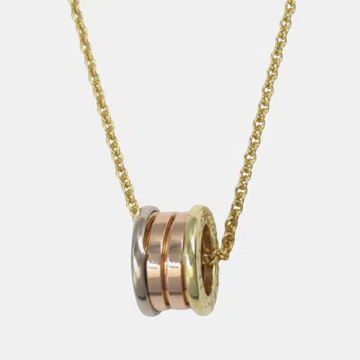 Pre-owned Bvlgari B.zero1 18k Yellow Rose White Gold Necklace