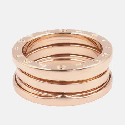 Pre-owned Bvlgari B.zero1 3-band 18k Rose Gold Ring Eu 55