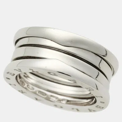 Pre-owned Bvlgari B.zero1 3-band 18k White Gold Ring Eu 48