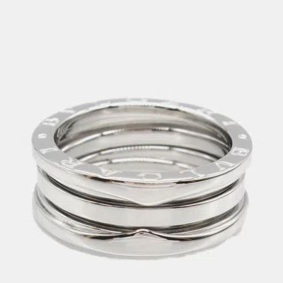 Pre-owned Bvlgari B.zero1 3-band 18k White Gold Ring Eu 54