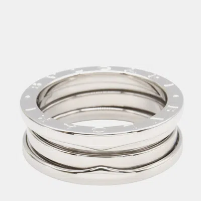 Pre-owned Bvlgari B.zero1 3-band 18k White Gold Ring Eu 56
